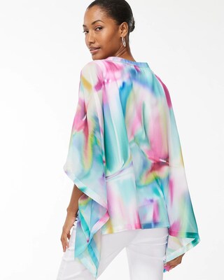 Tie Dye Sheer Poncho