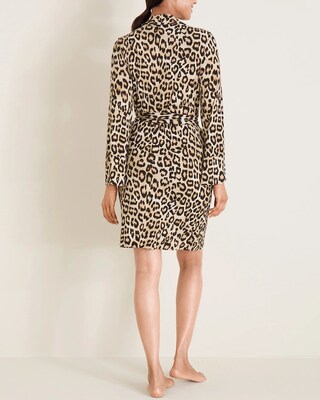 Soma for Chico's Cool Nights Animal-Print Short Robe