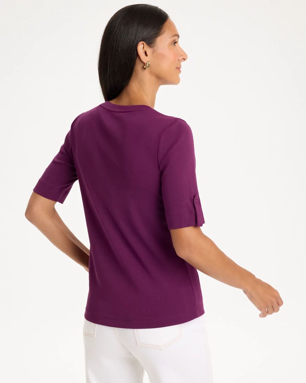Pima V-Neck Tee click to view larger image.