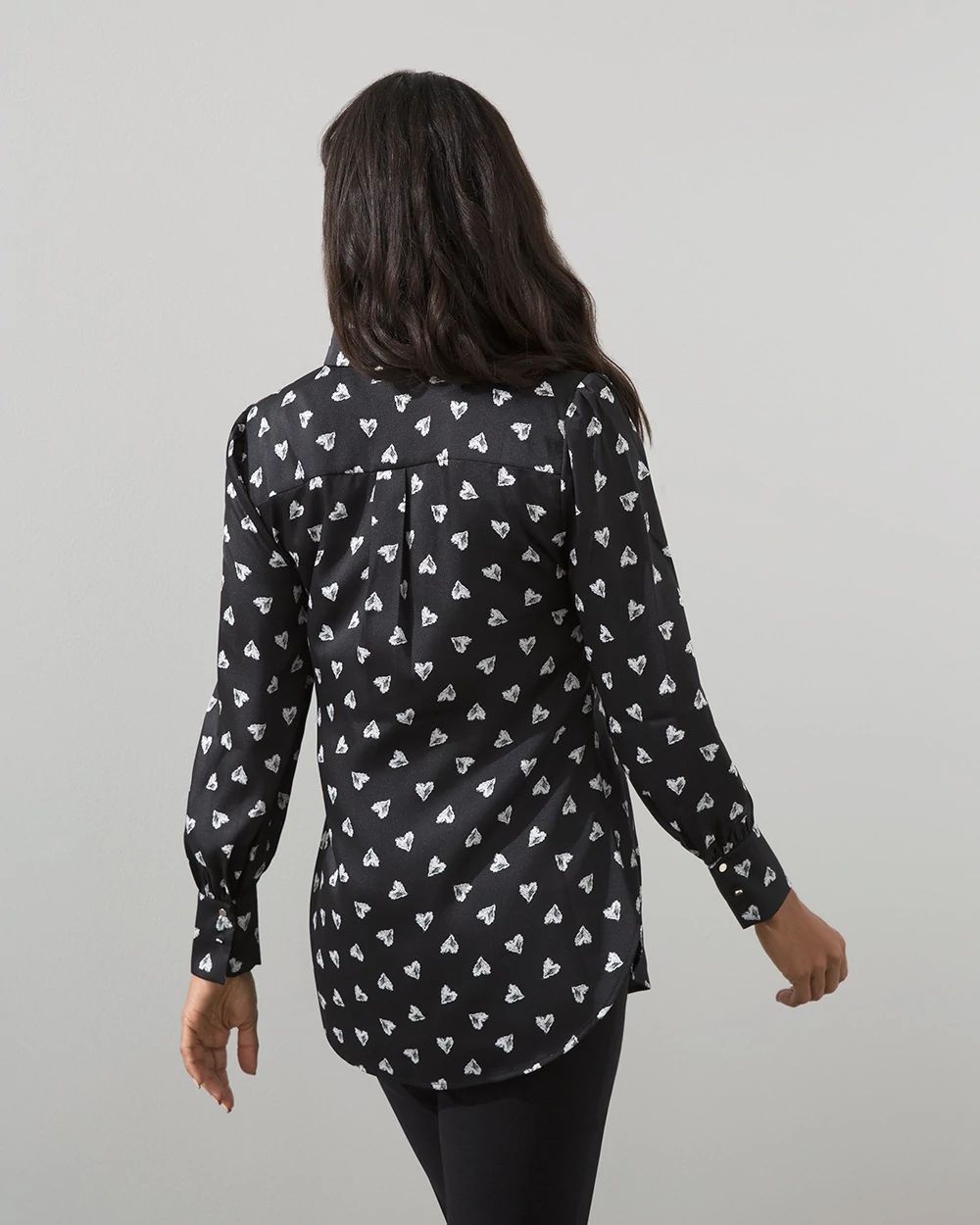 Twill Heart Print Tunic