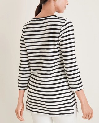 Striped Cotton-Blend Slub Tee