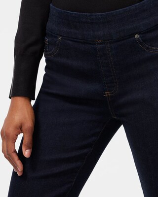 Denim Slim Pull-On Boot-Cut Jeggings