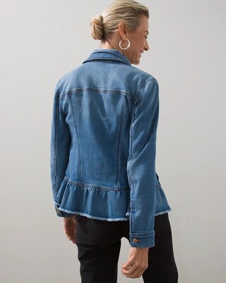 Indigo Peplum Denim Jacket