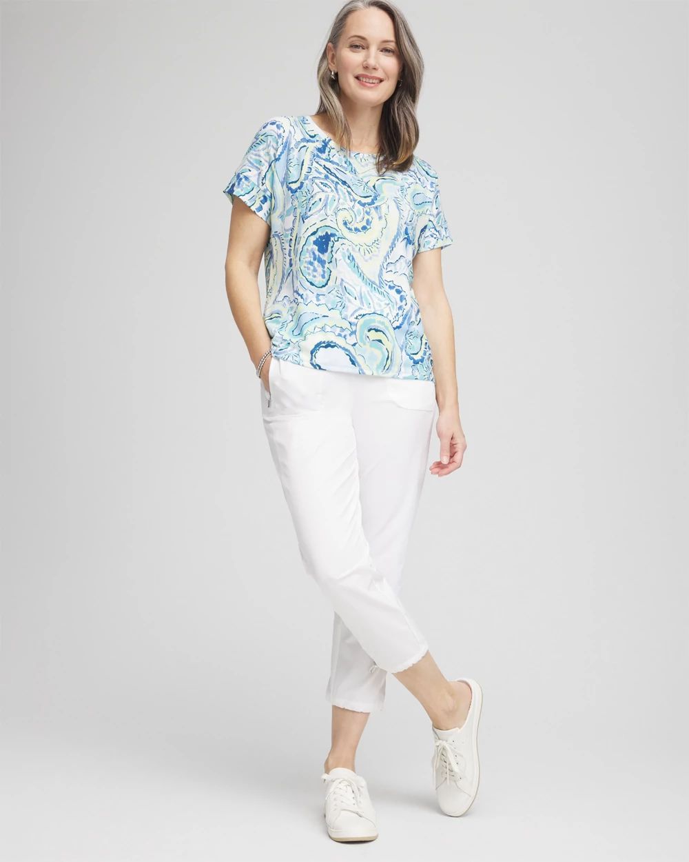 Zenergy® Paisley Drop Shoulder Tee