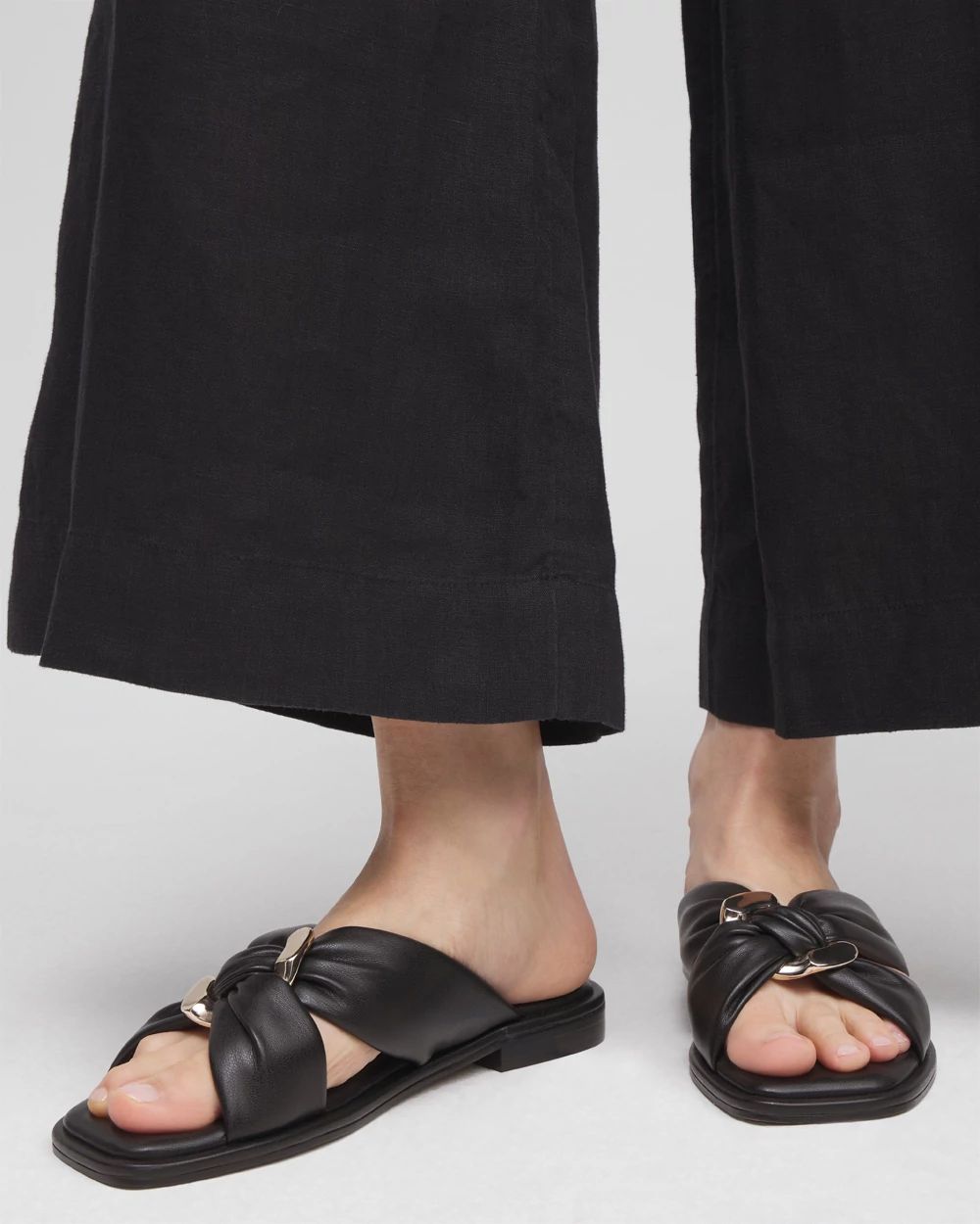 Black Leather Sandals