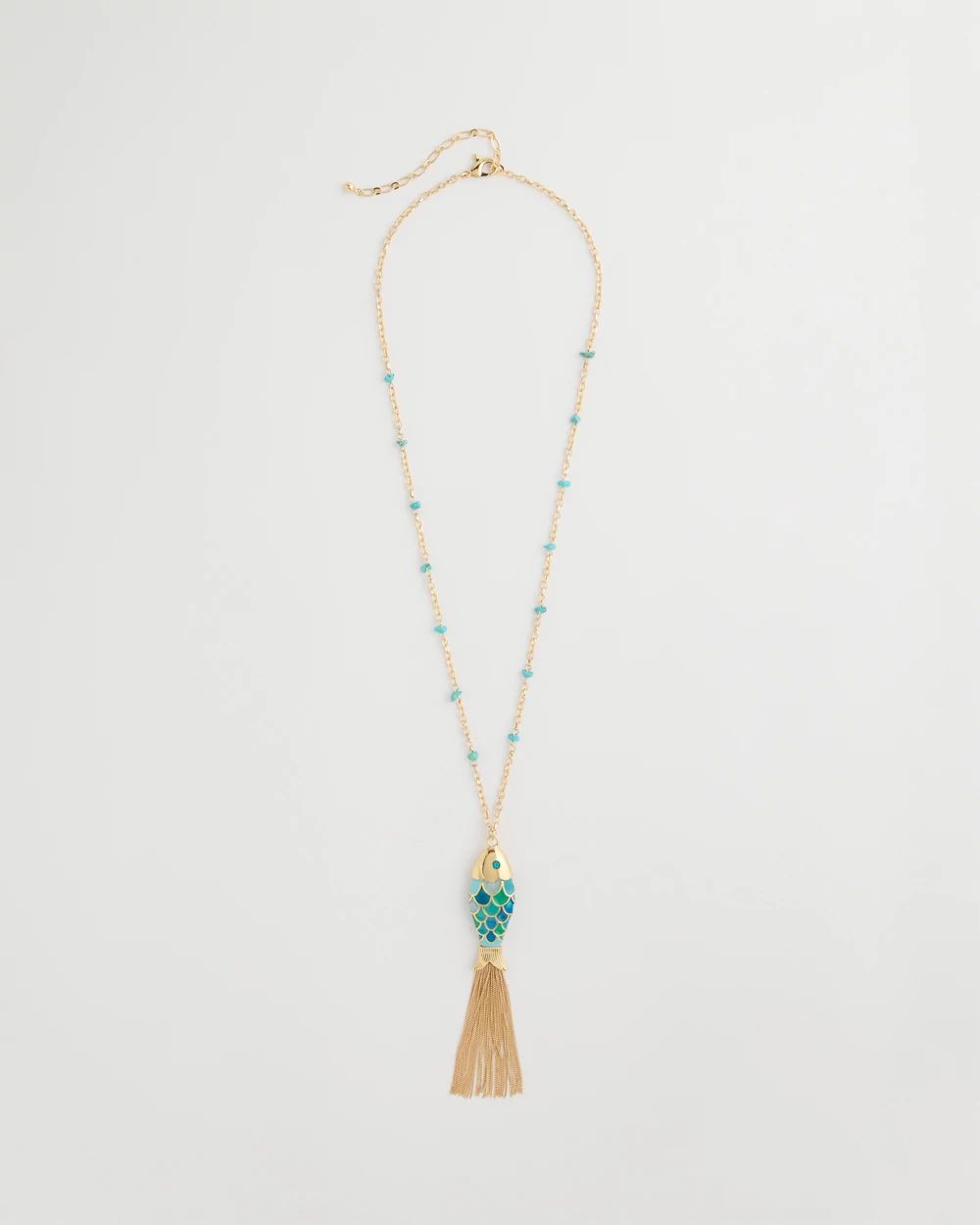 Tassel Fish Pendant Necklace