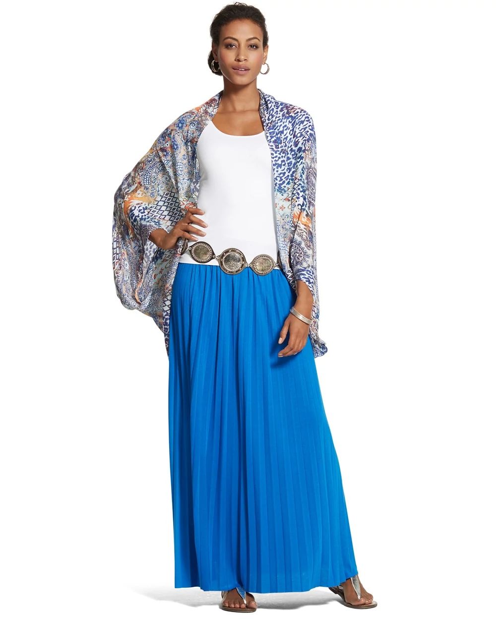 Pleated Maxi Skirt