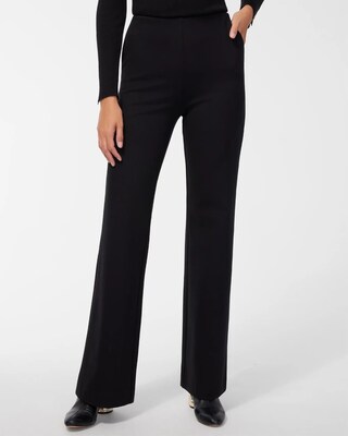 Ponte Pull-on Wide Leg Trouser Pants