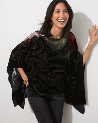 Velvet Burnout Poncho