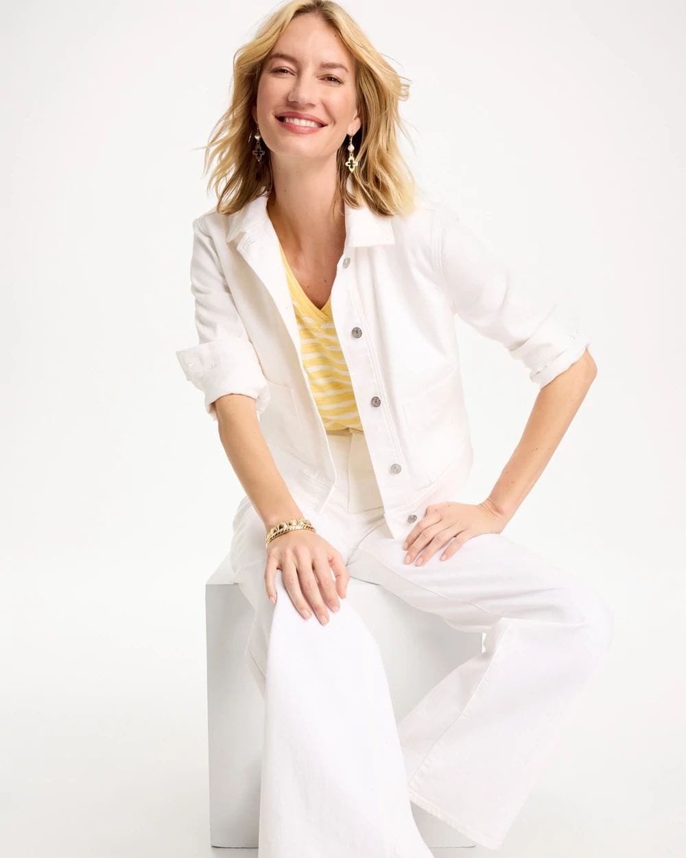 Cropped Denim Trucker Jacket