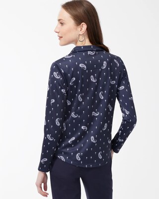 Zenergy UPF Bandana Print Long Sleeve Top