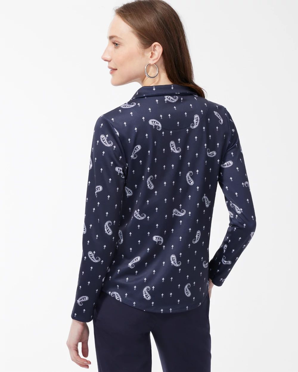 Zenergy UPF Bandana Print Long Sleeve Top