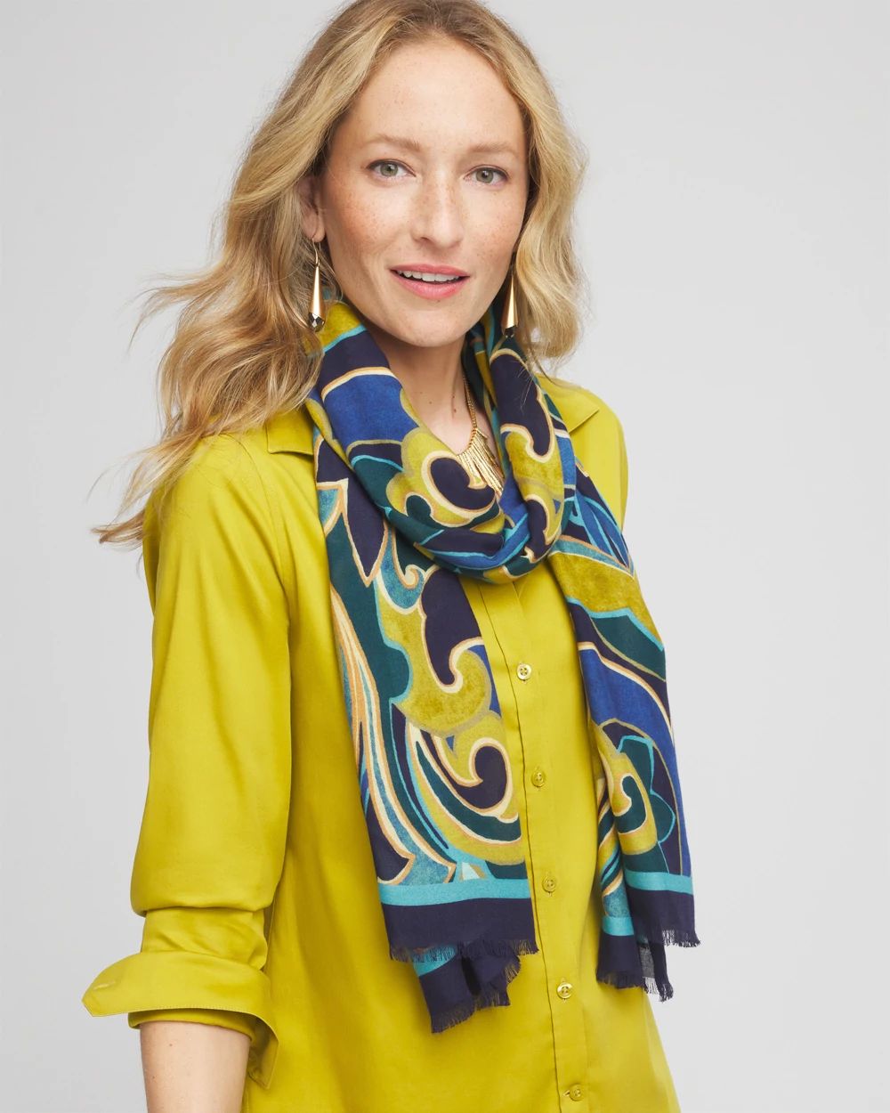 Swirl Print Scarf