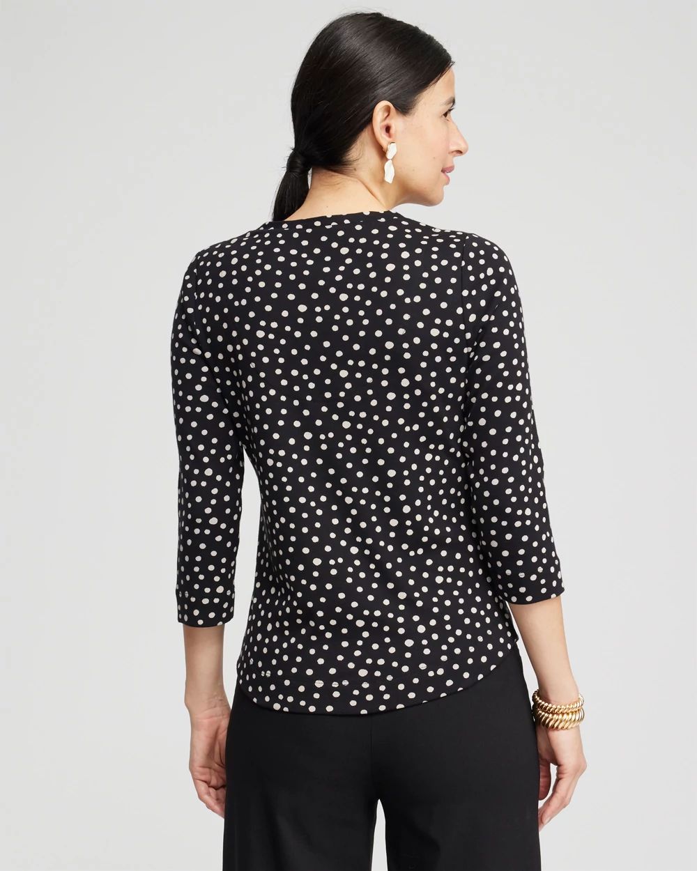 Polka Dot Everyday 3/4 Sleeve Tee