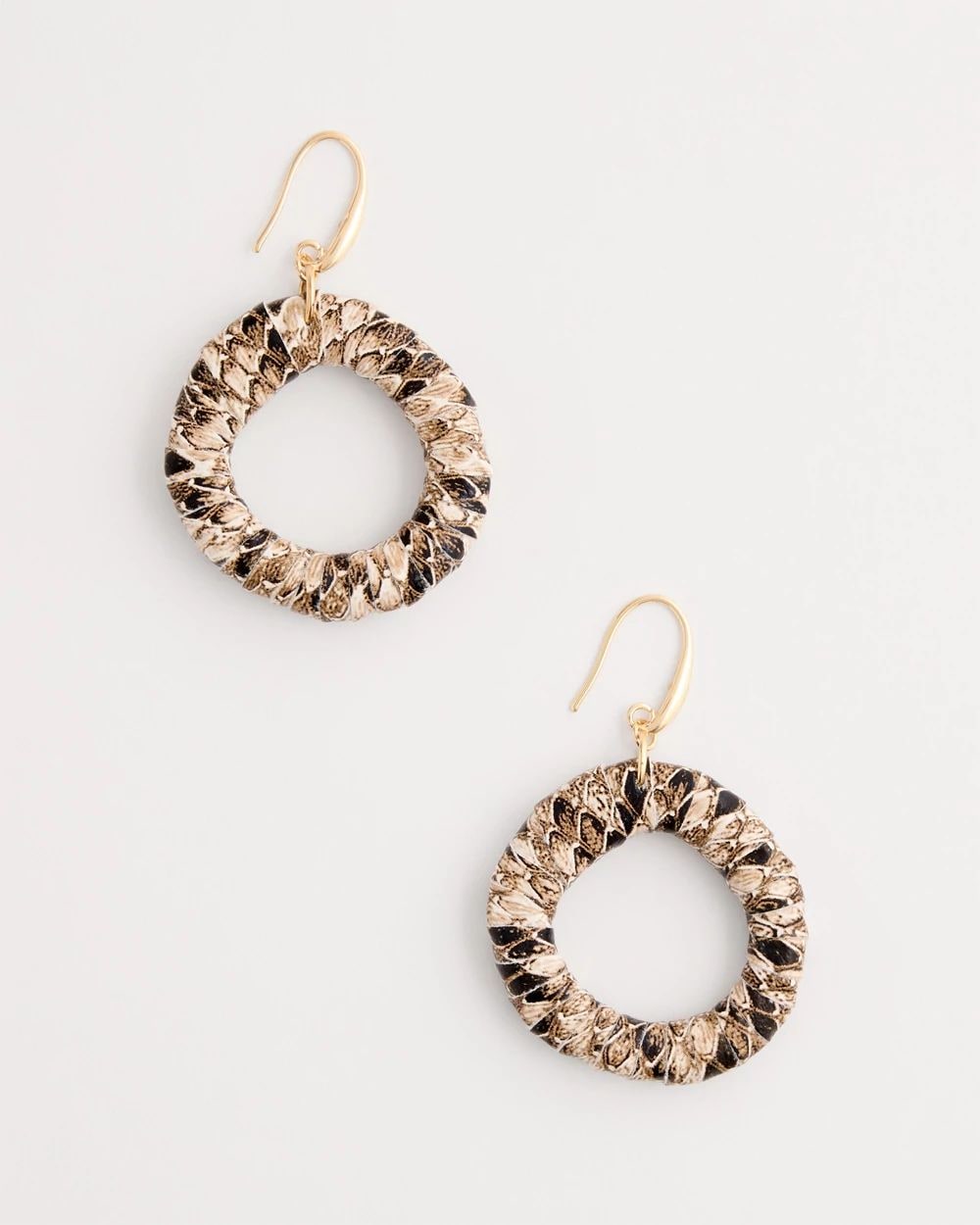Open Hoop Reptile Earrings