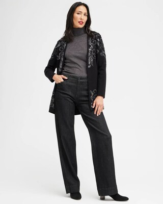 Foil Soutache Cardigan Sweater