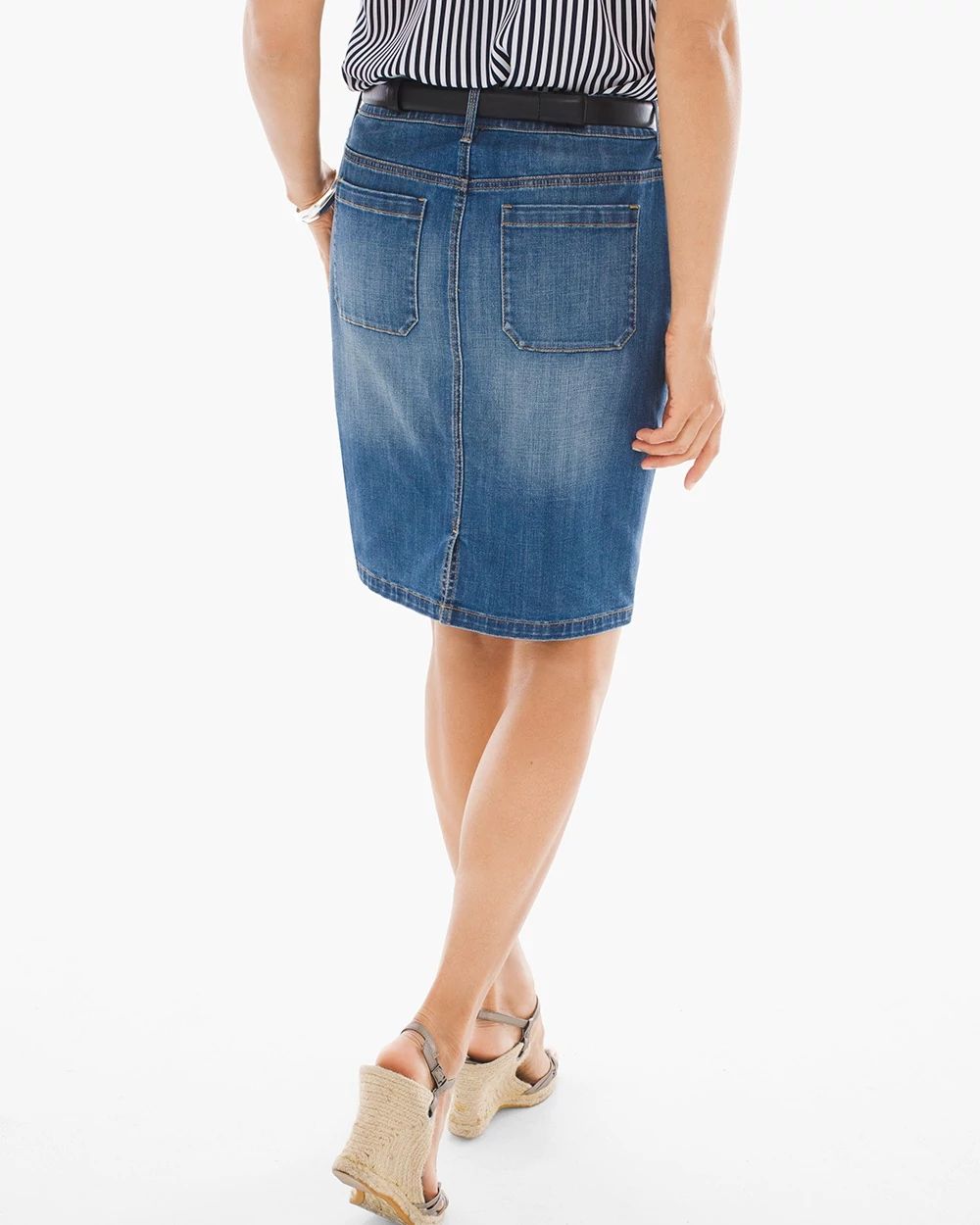 Denim Button-up Skirt