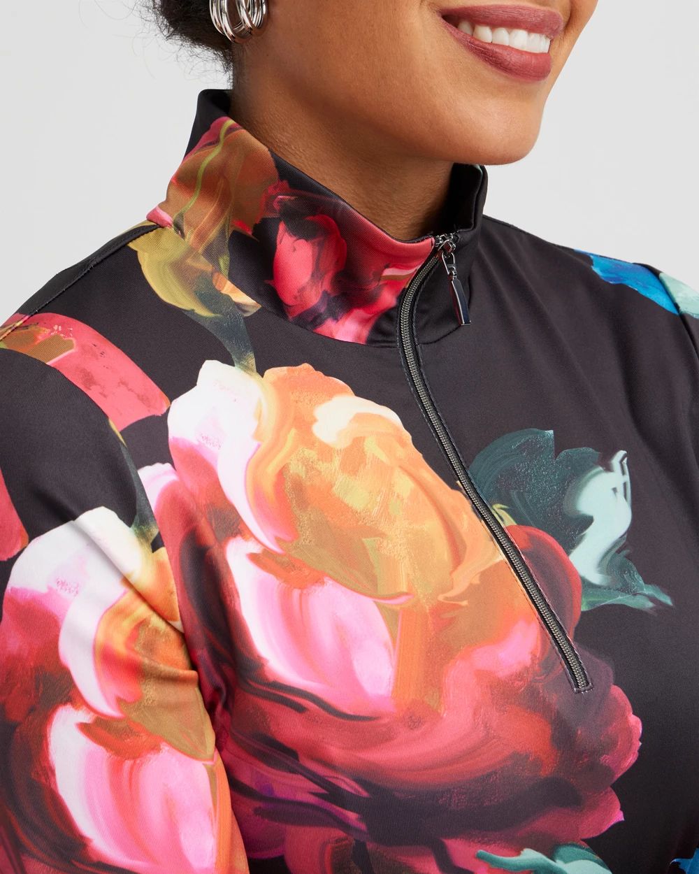 Zenergy UPF Floral Long Sleeve Top