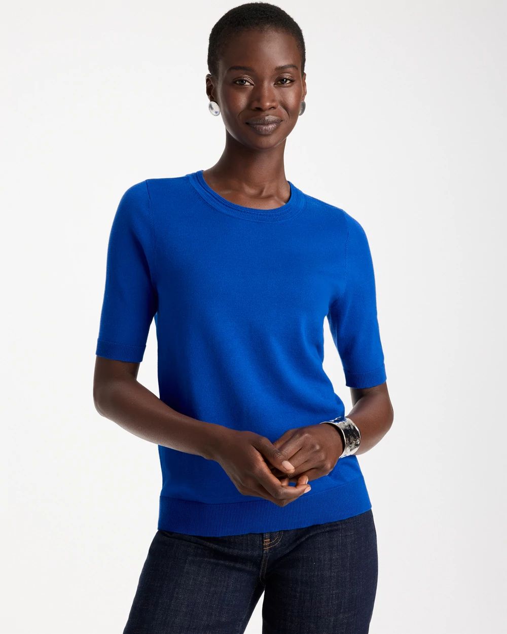 Ella Short-Sleeve Sweater