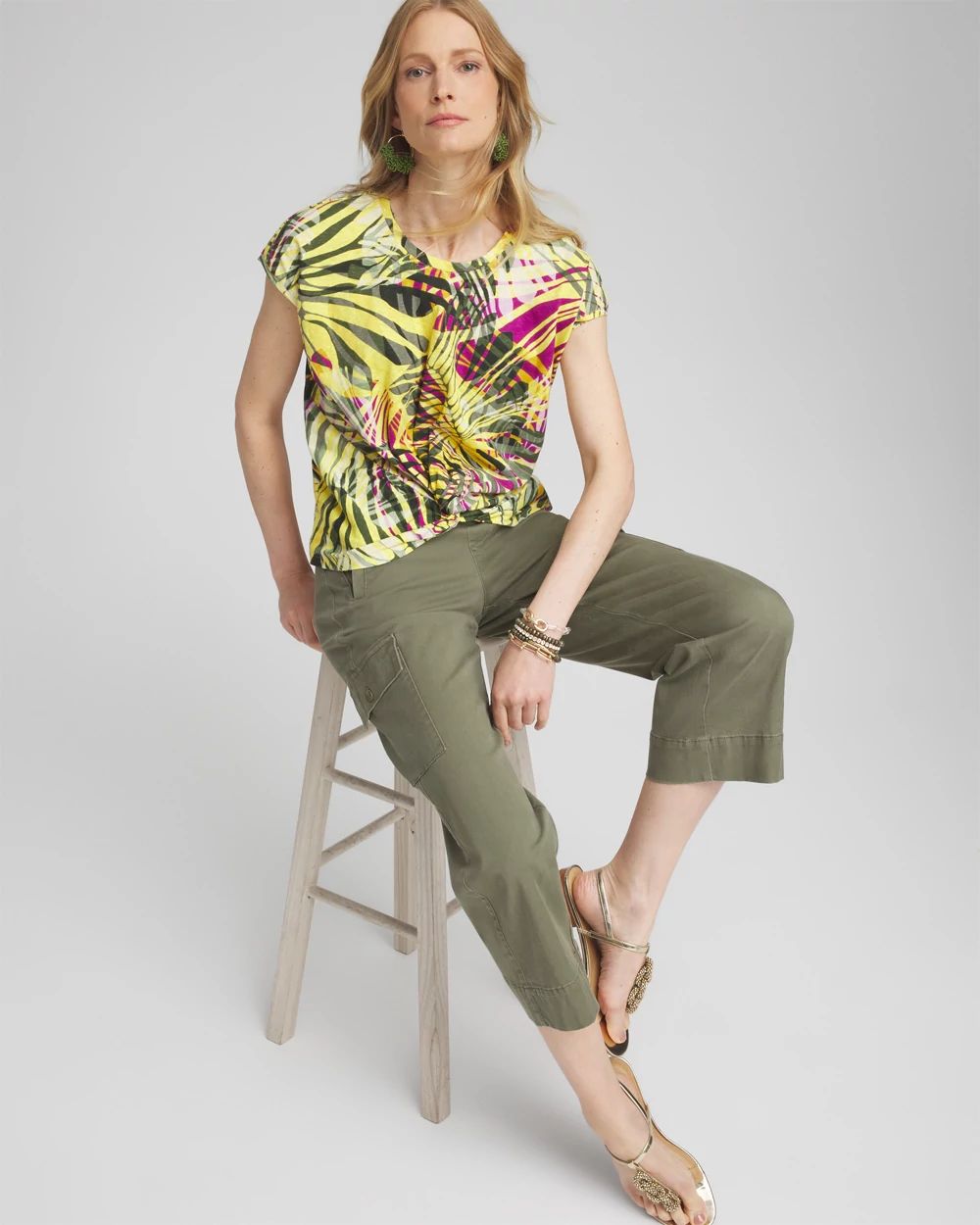 Palms Inverted Knot Front Tee