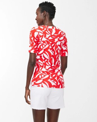 Pima Leaf Print Everyday Tee