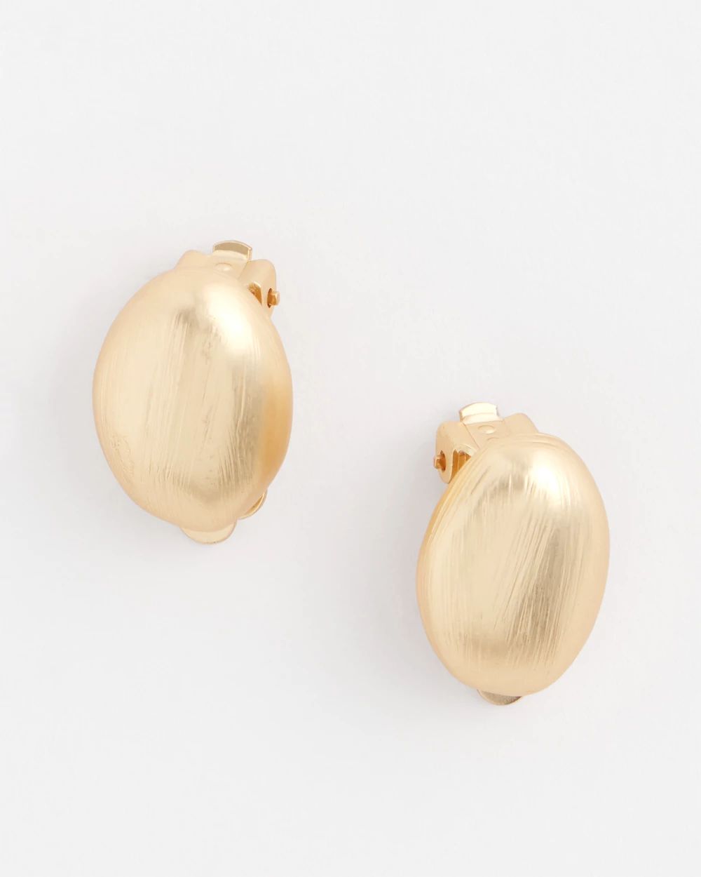 No Droop™ Gold Stud Clip-On Earrings