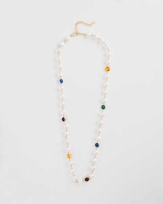Beaded Faux Pearl Single-Strand Necklace