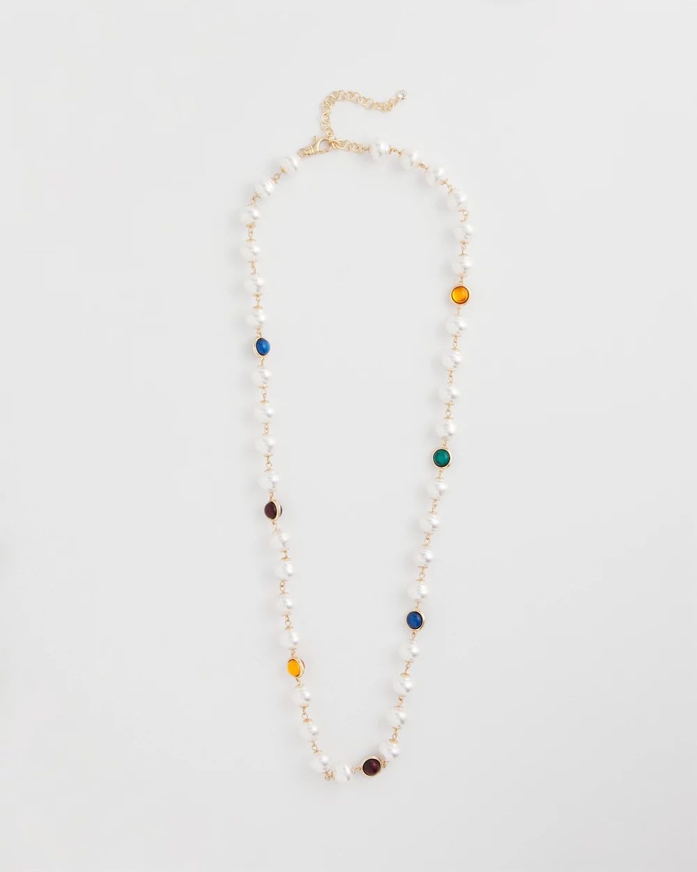 Beaded Faux Pearl Single-Strand Necklace
