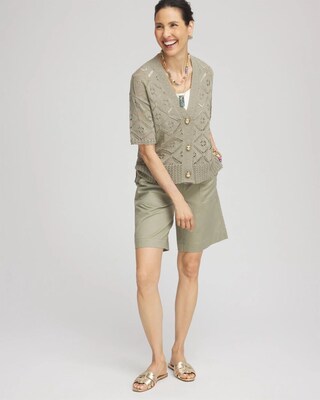 Short Button-down Cardigan click to view larger image.