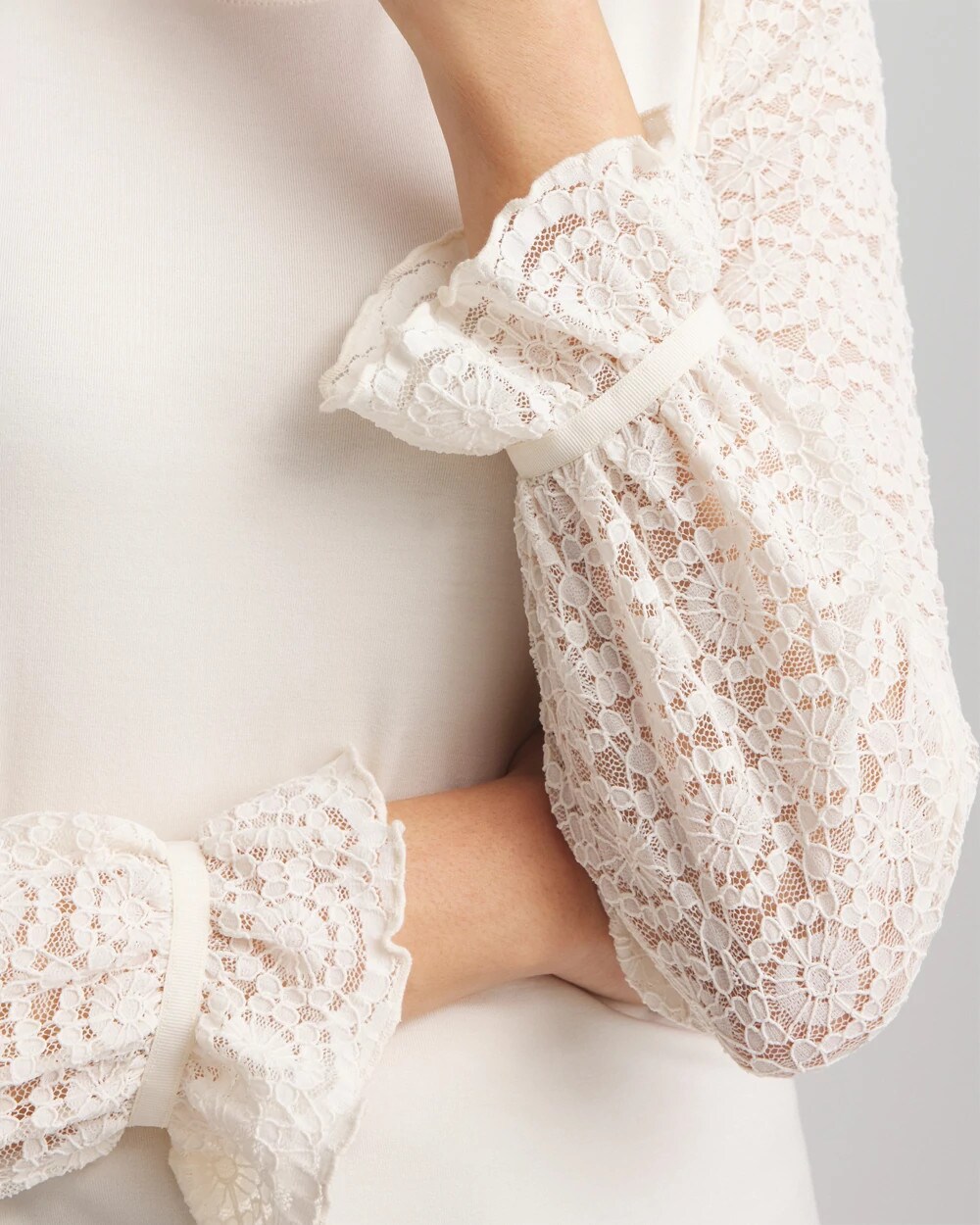 Touch of Cool™ Lace Sleeve Tee