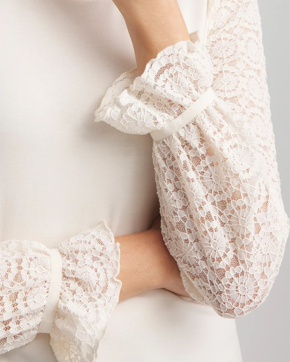 Touch of Cool™ Lace Sleeve Tee