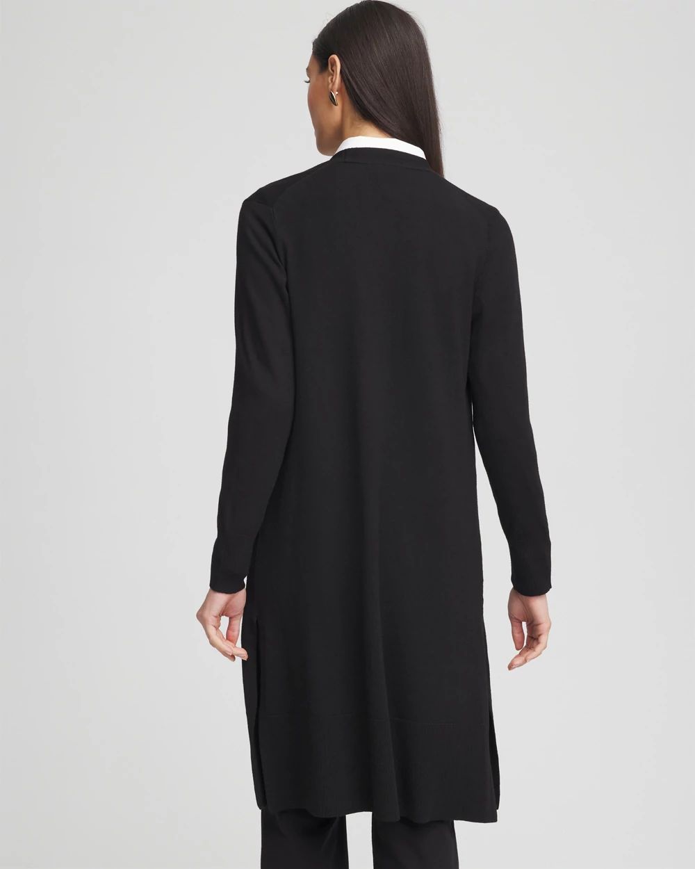 Cashmere-Blend Long Button-Up Cardigan