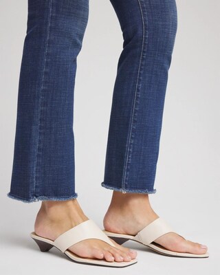 Petite Girlfriend Fray Hem Kick Flares click to view larger image.