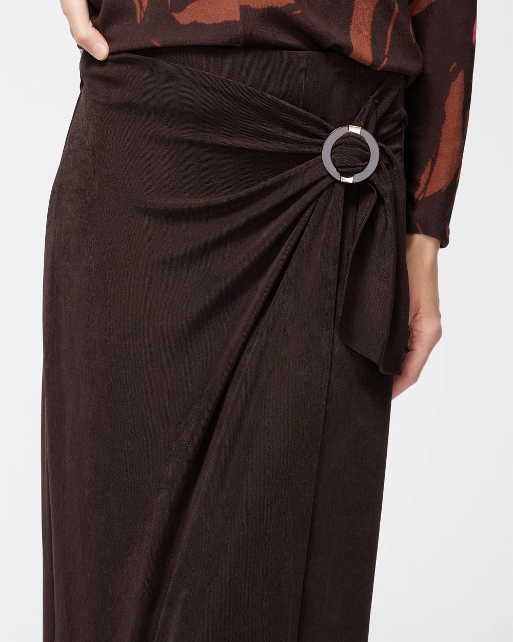 Travelers Faux Wrap Ring Skirt