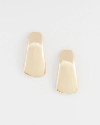 Curved Gold Tone Earrings