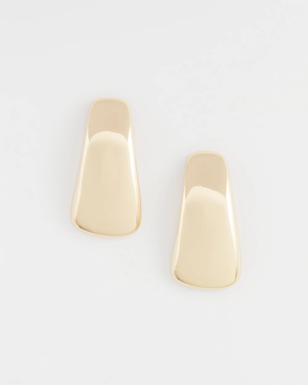 Curved Gold Tone Earrings
