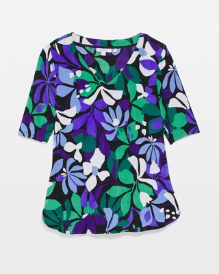 Travelers™ Floral V-neck Top