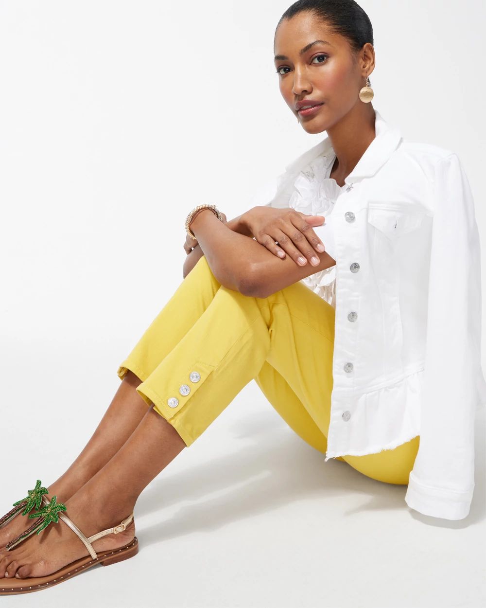 Girlfriend Snap Hem Crops