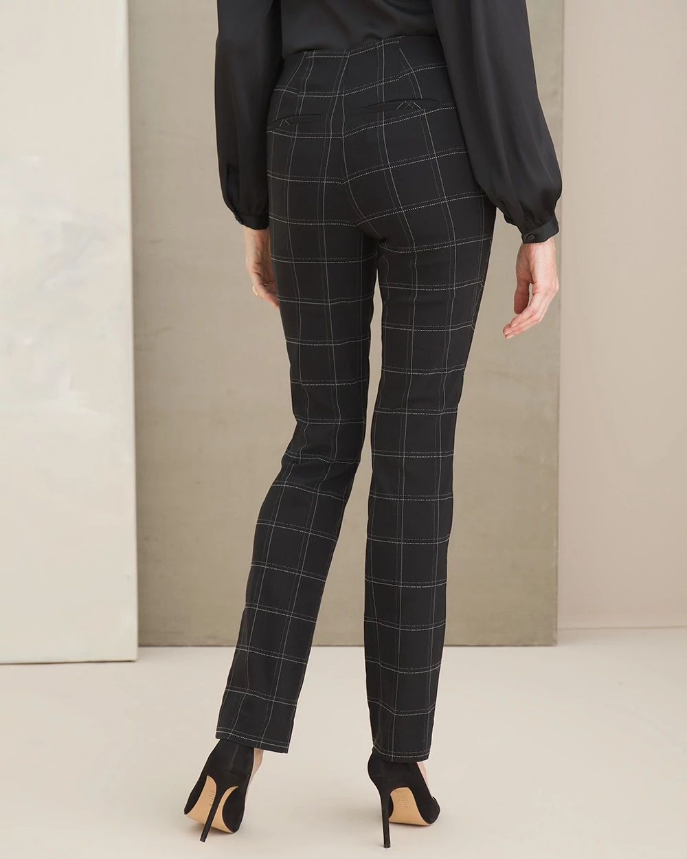 So Slimming Brigitte Windowpane Pants