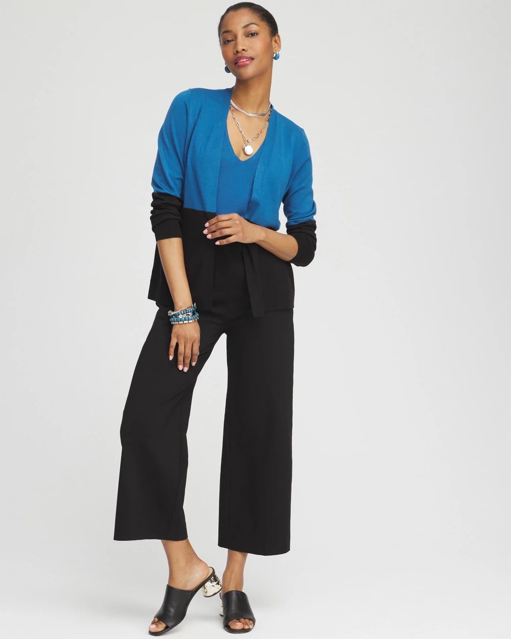 Colorblock Long Sleeve Cardigan