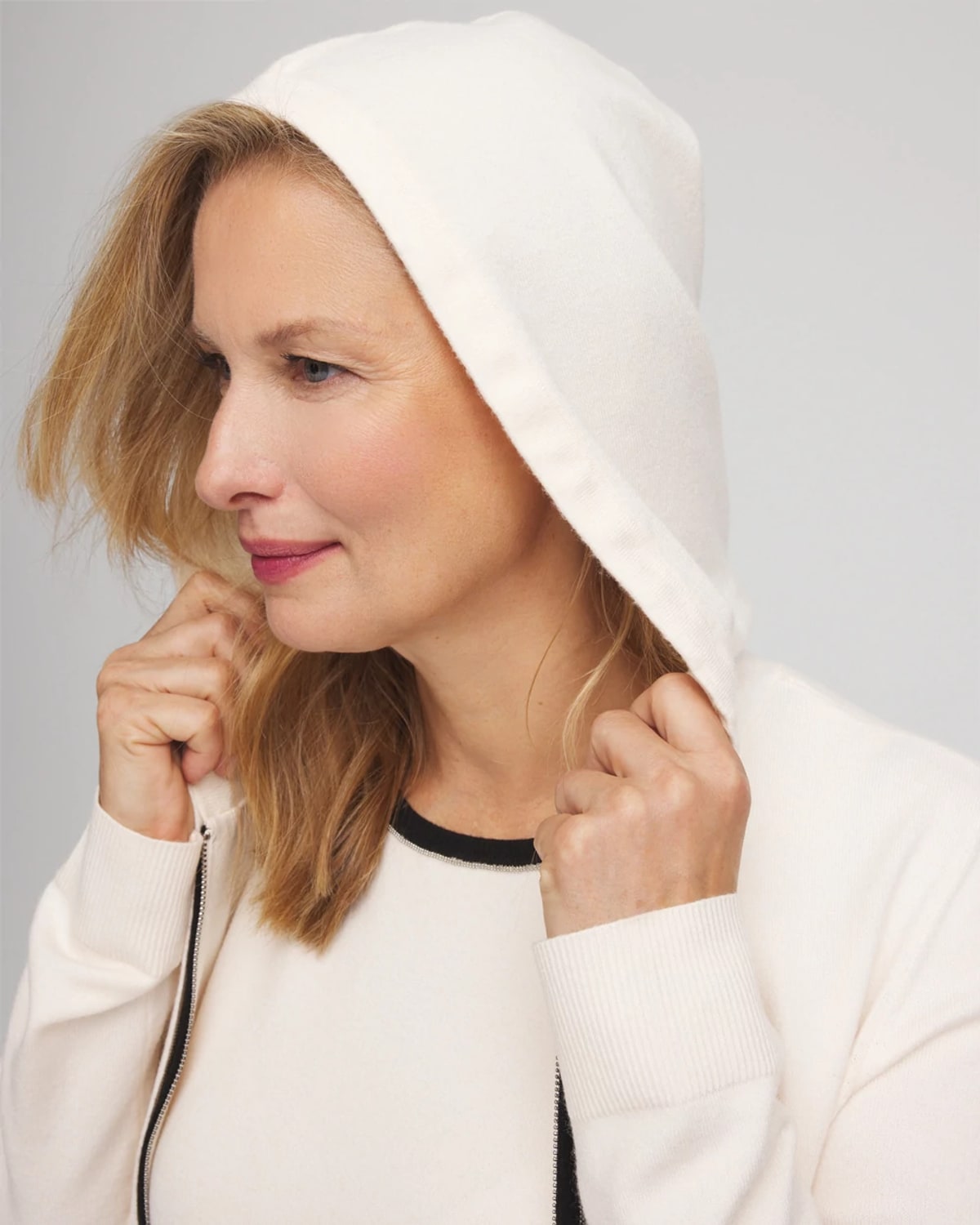 Chico's Luxe Cashmere-blend Jacket In Cream
