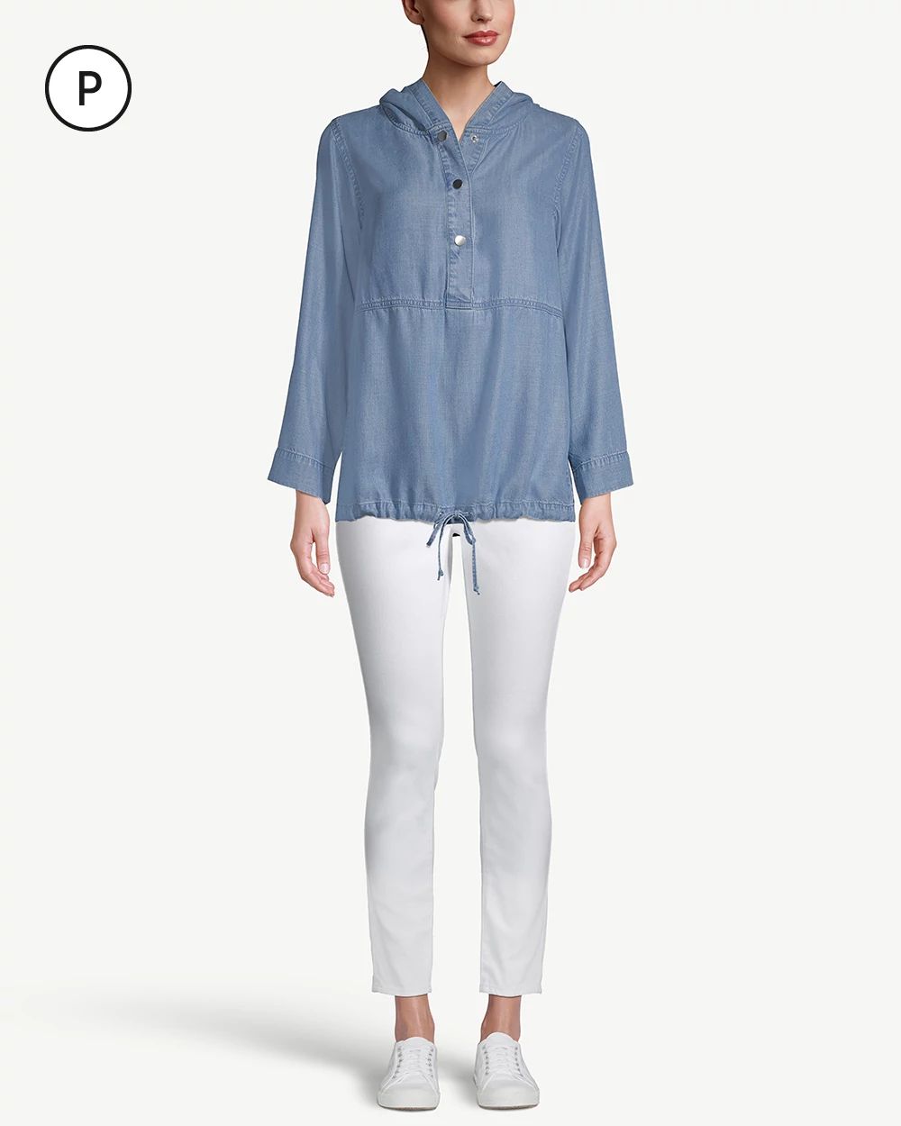 Petite Zenergy Tencel Denim Pullover Jacket