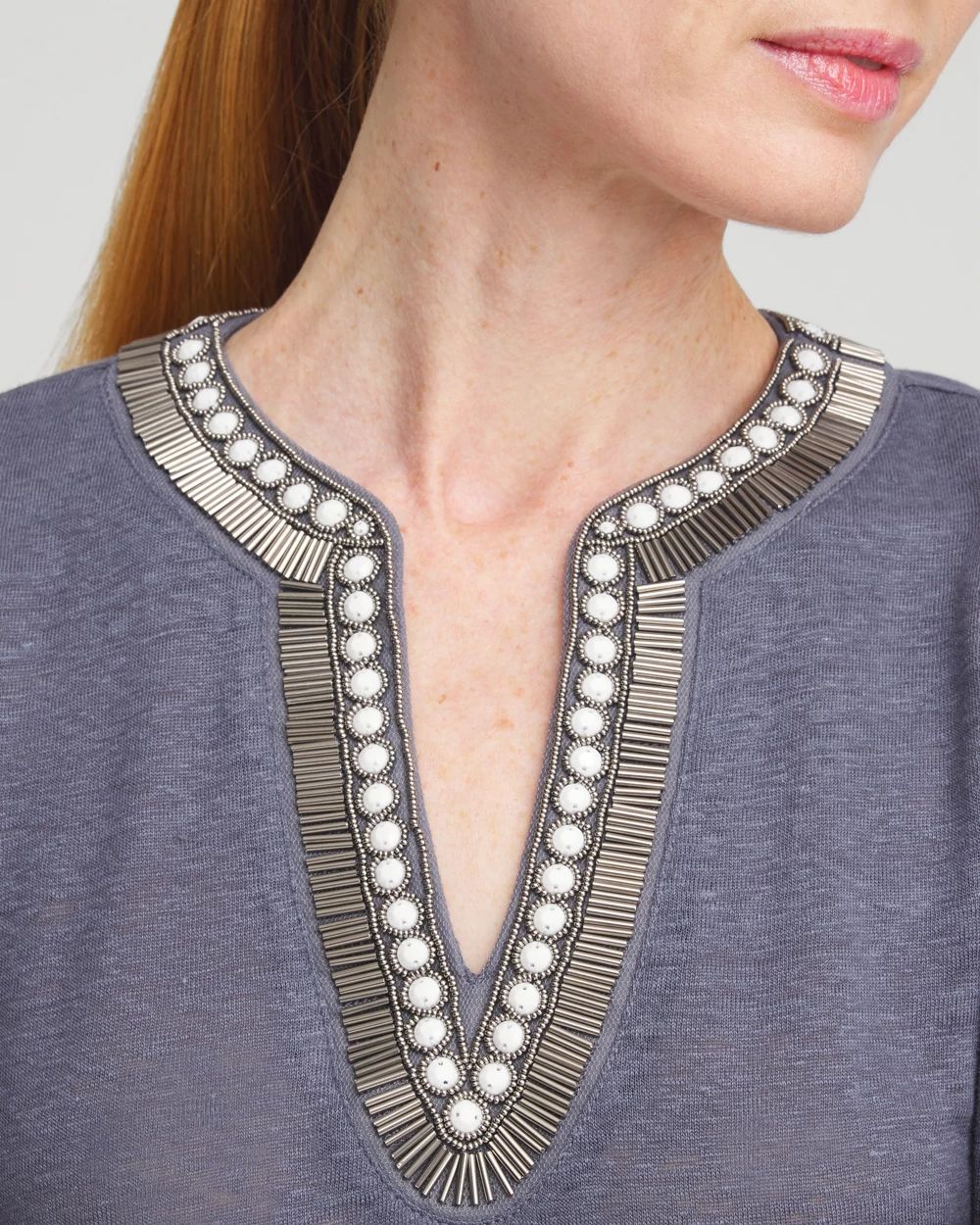 Linen Embellished Tunic