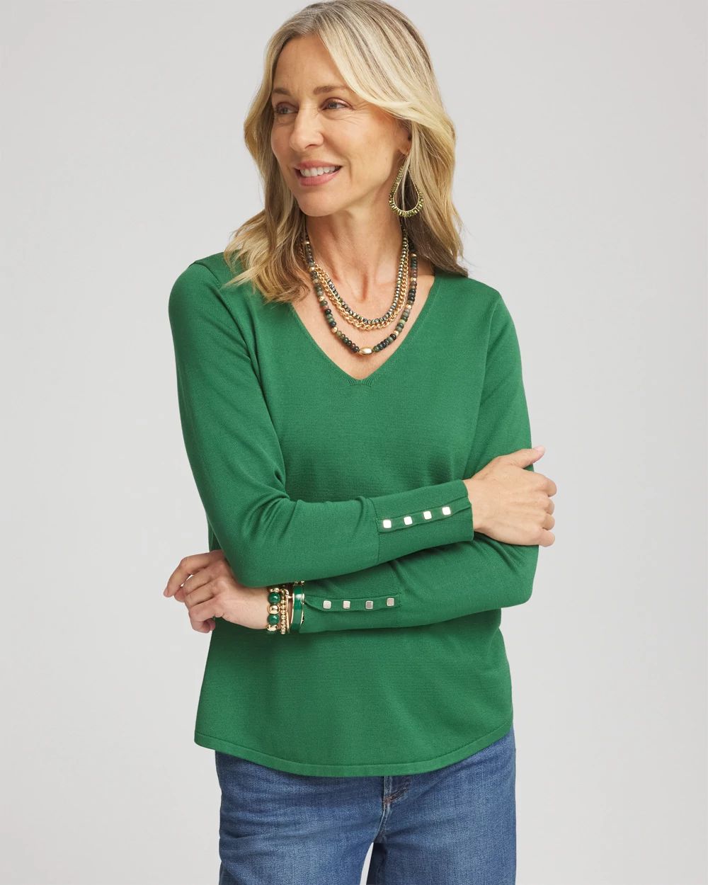 Ella V-Neck Pullover Sweater