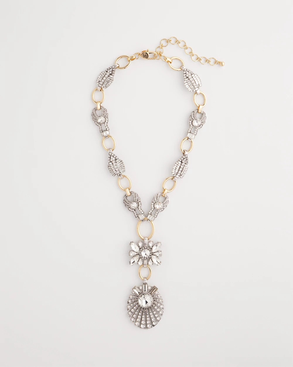 Chico’s Originals Art Deco Crystal Y-Necklace