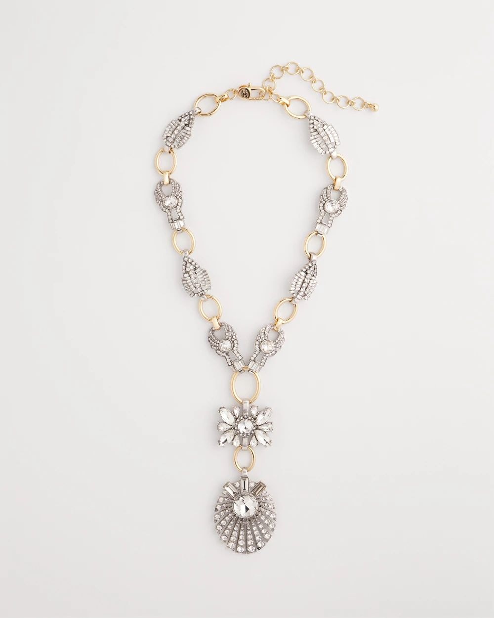 Chico’s Originals Art Deco Crystal Y-Necklace