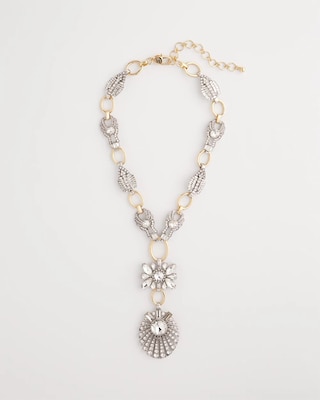 Chico’s Originals Art Deco Crystal Y-Necklace