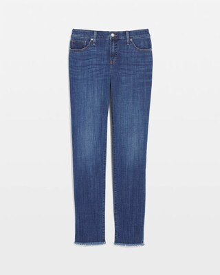 Girlfriend Fray Hem Ankle Jeans click to view larger image.