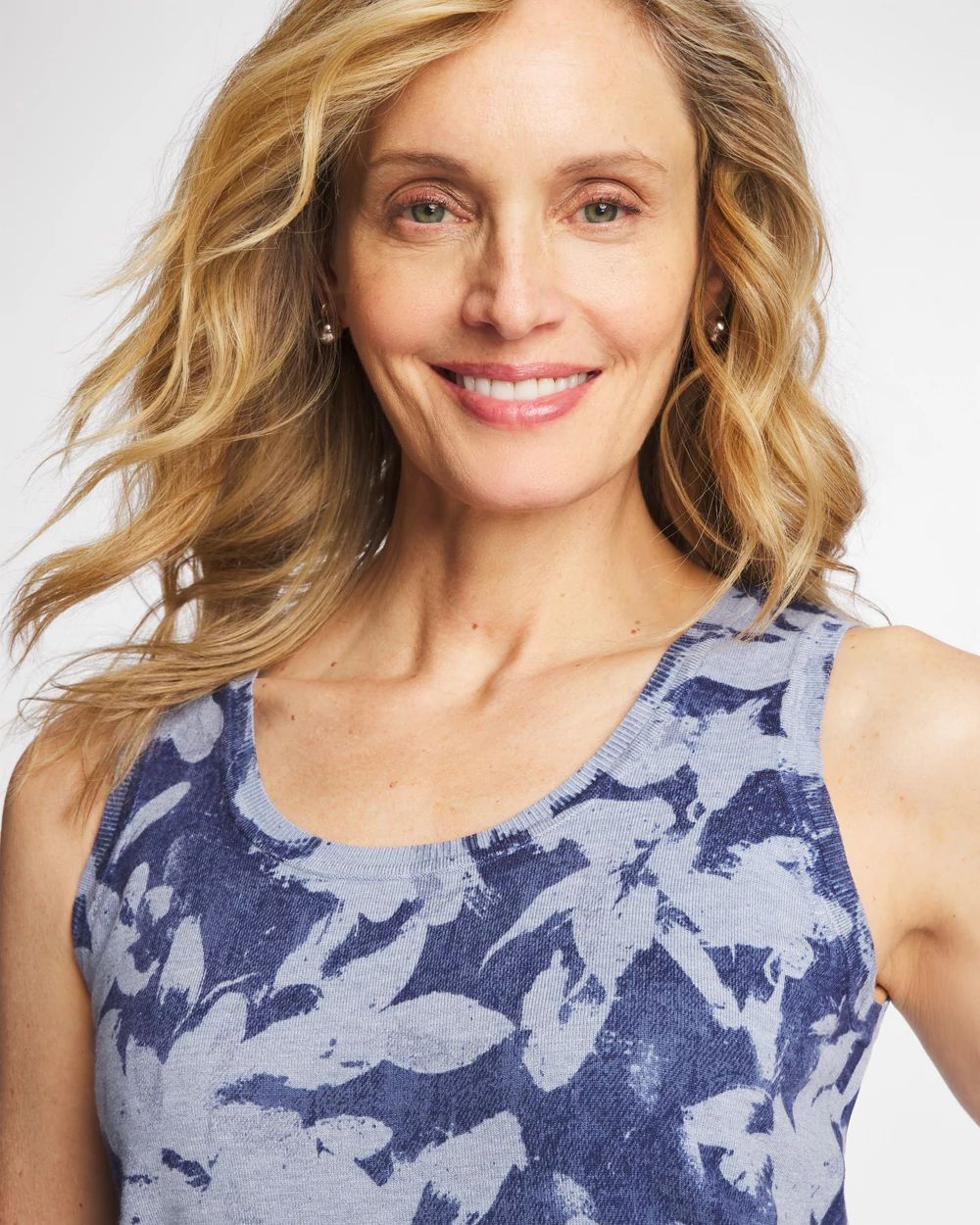 Ella Floral Scoopneck Tank click to view larger image.