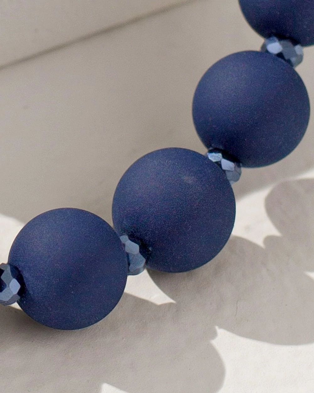 Matte Blue Stretch Bracelet